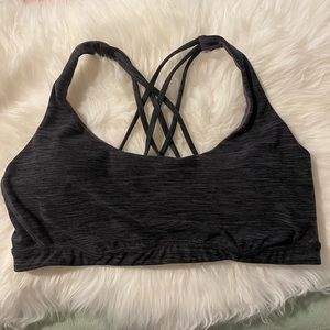 Victoria's Secret Strappy Back Sports/Yoga Bra Bralette Lounge Dark Purple - XL